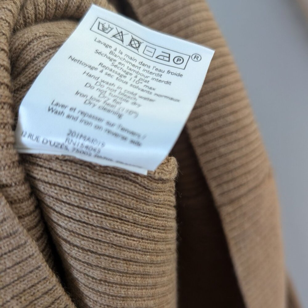 SEZANE Soizic sweater, merino wool/cotton mix, camel, size M, NWT - Picture 8 of 10